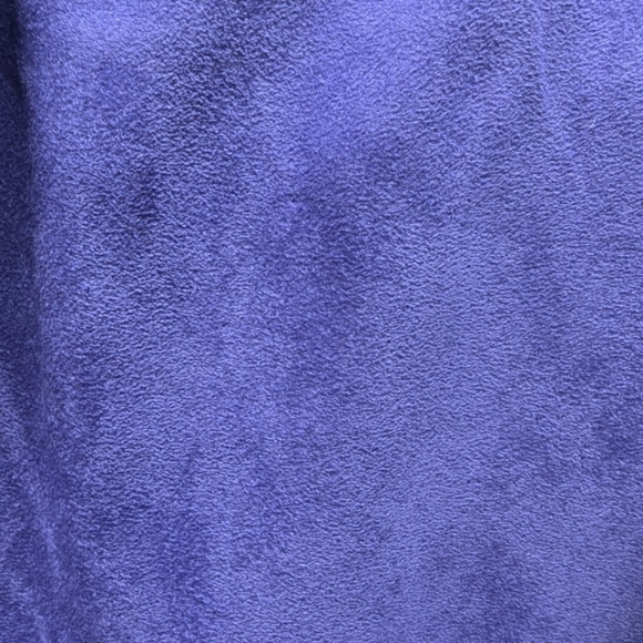 Chicos suede long sleeve button up size 2 purple violet dress shirt VINTAGE - Picture 6 of 7